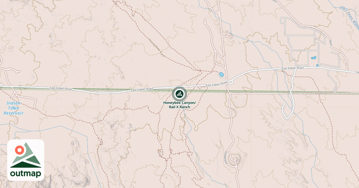 Map of Honeybee Canyon/Rail X Ranch