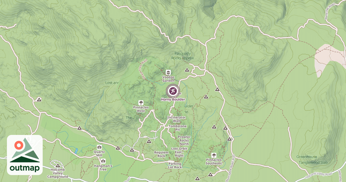Map of Horny Boulder