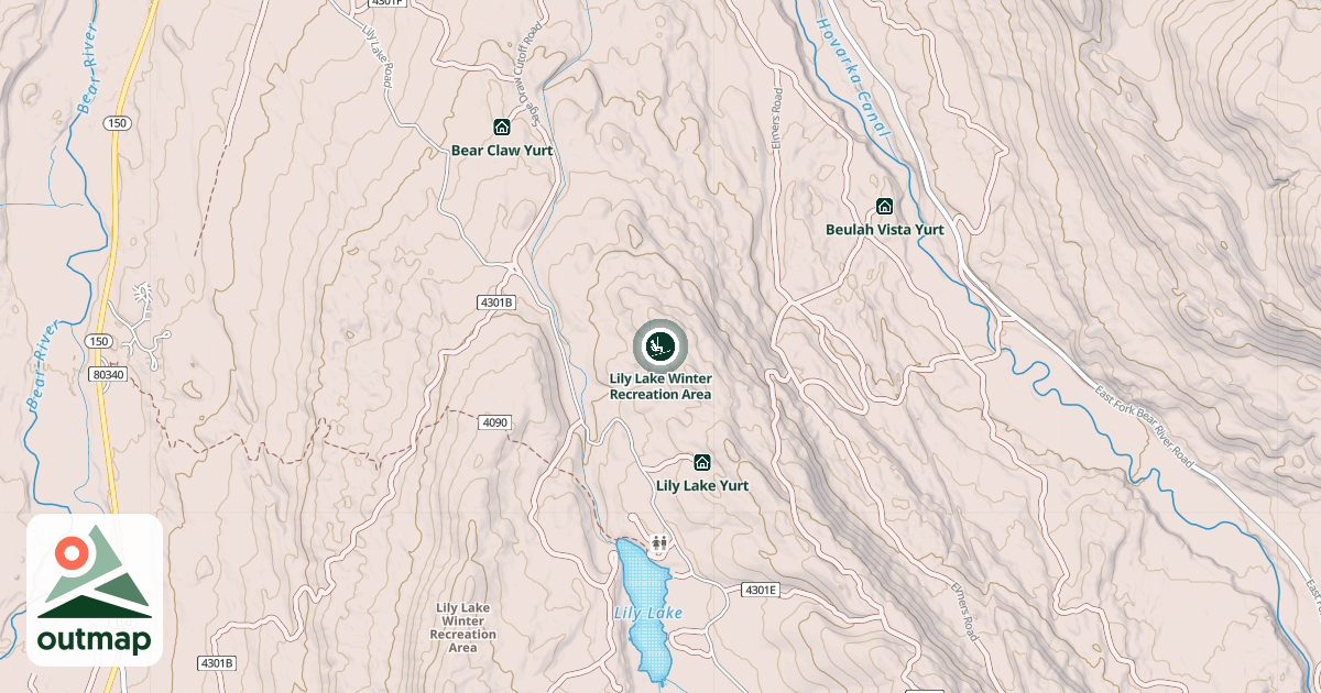 Map of Lily Lake Winter Recreation Area