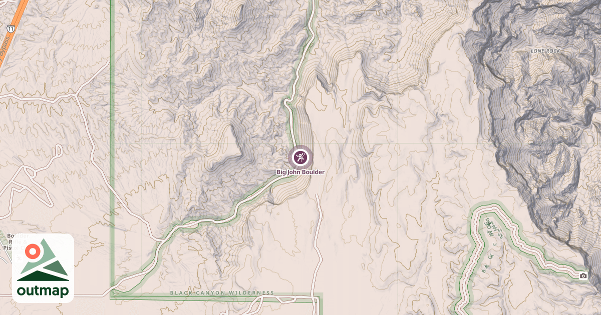 Map of Big John Boulder