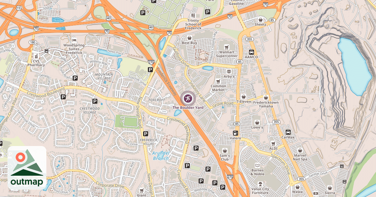 Map of The Boulder Yard
