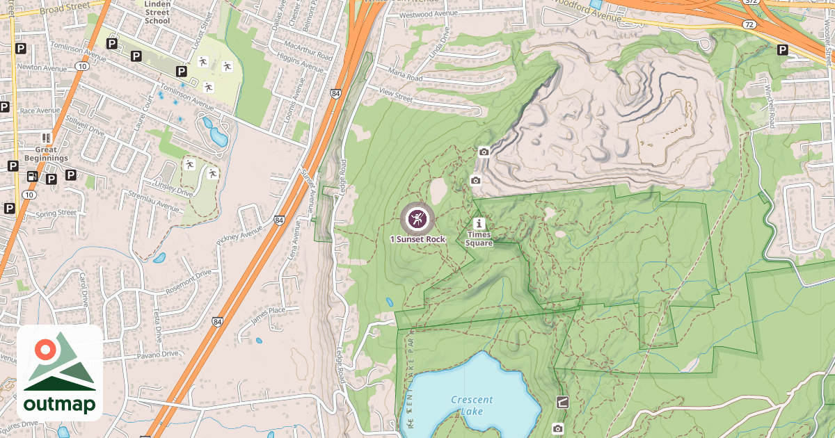 Map of 1 Sunset Rock