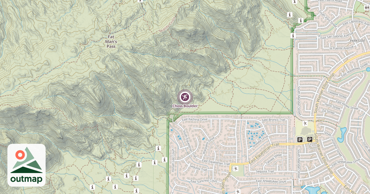 Map of Choss Boulder