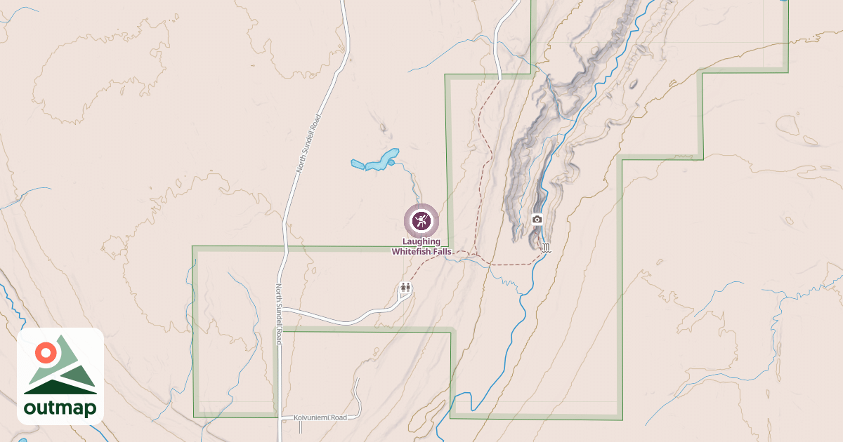 Map of Laughing Whitefish Falls
