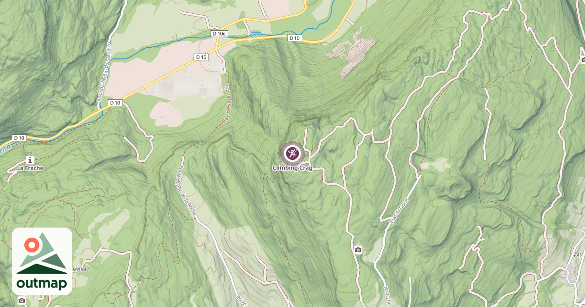 Map of Climbing Crag