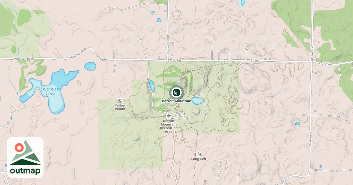 Map of Detroit Mountain