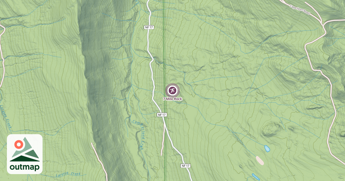 Map of 7 Mile Rock