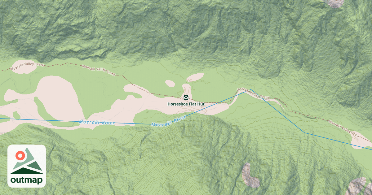 Map of Horseshoe Flat Hut