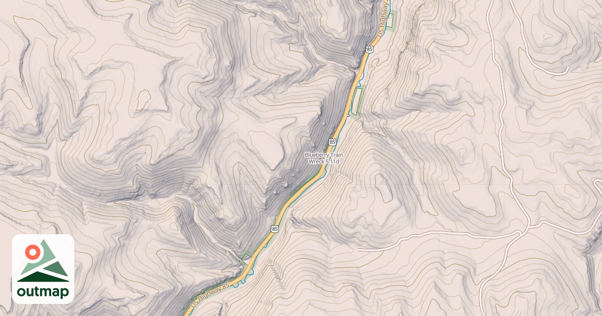 Map of Blueberry Train Wreck