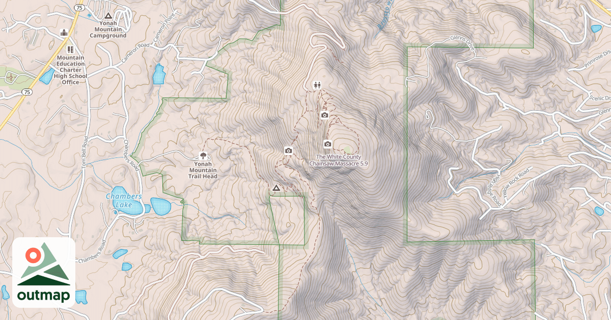 Map of The White County Chainsaw Massacre