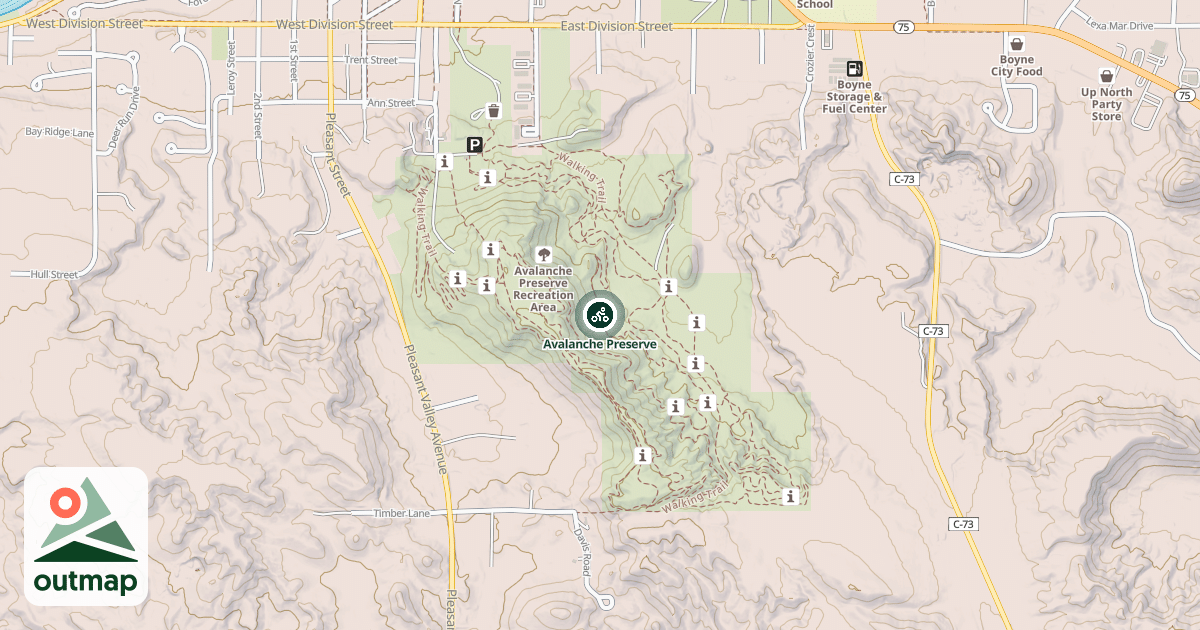 Map of Avalanche Preserve