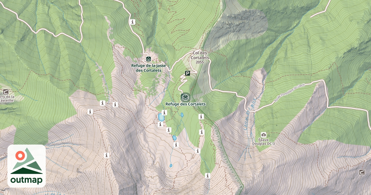 Map of Refuge des Cortalets