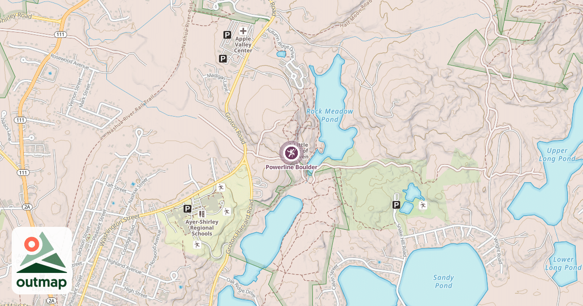 Map of Powerline Boulder