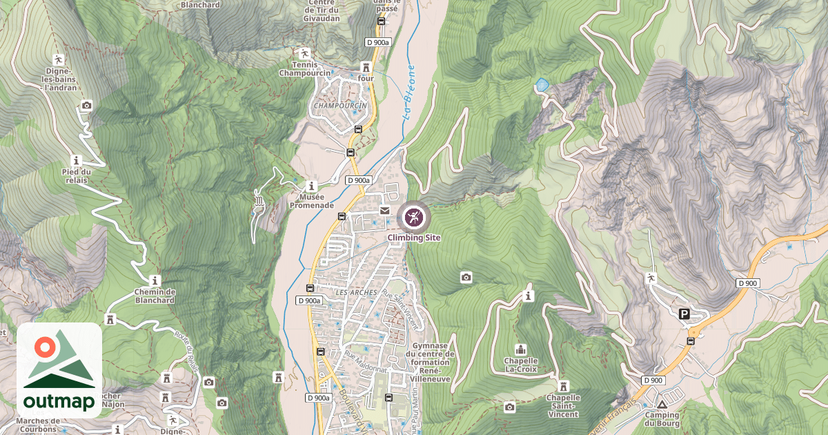 Map of Climbing Site
