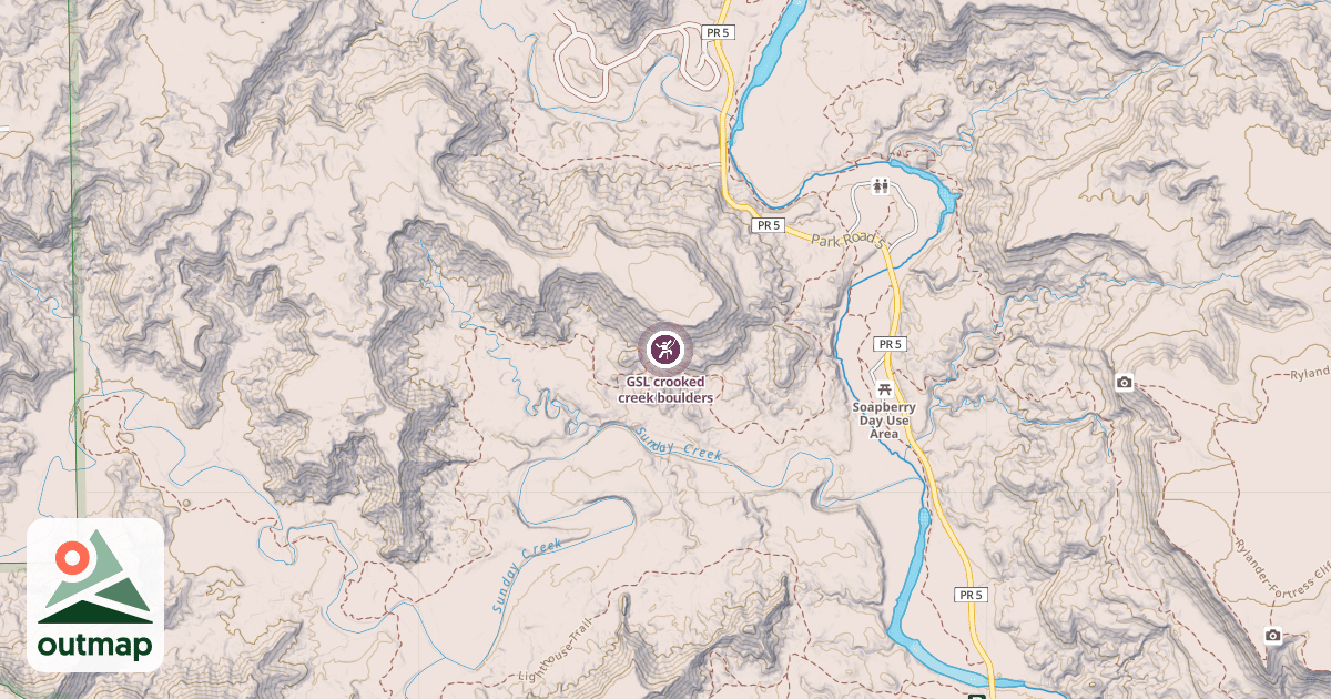 Map of GSL crooked creek boulders