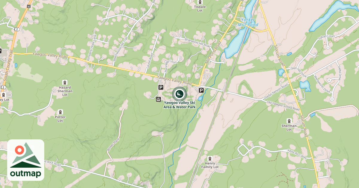 Map of Yawgoo Valley Ski Area & Water Park