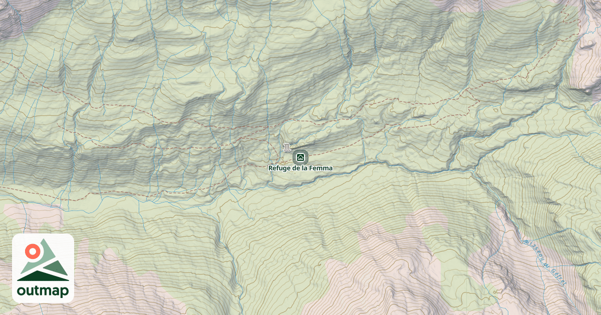 Map of Refuge de la Femma