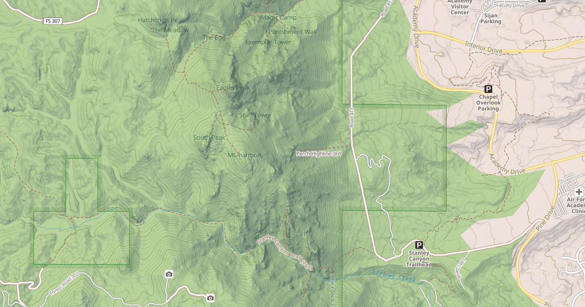 Map preview of Perch Highline