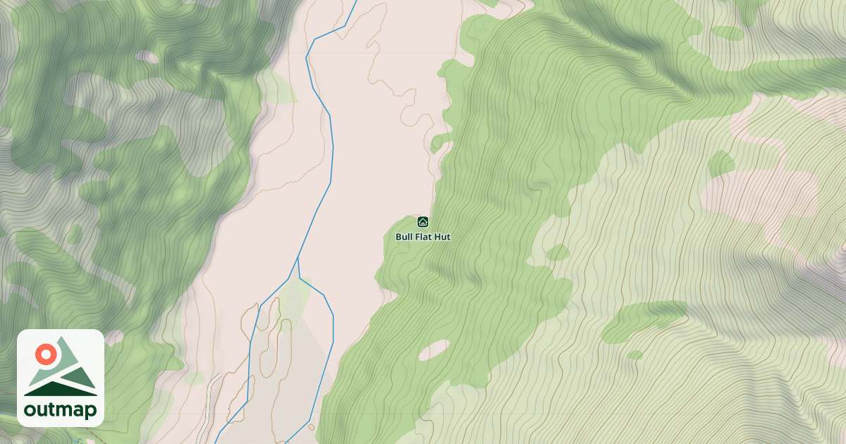 Map of Bull Flat Hut