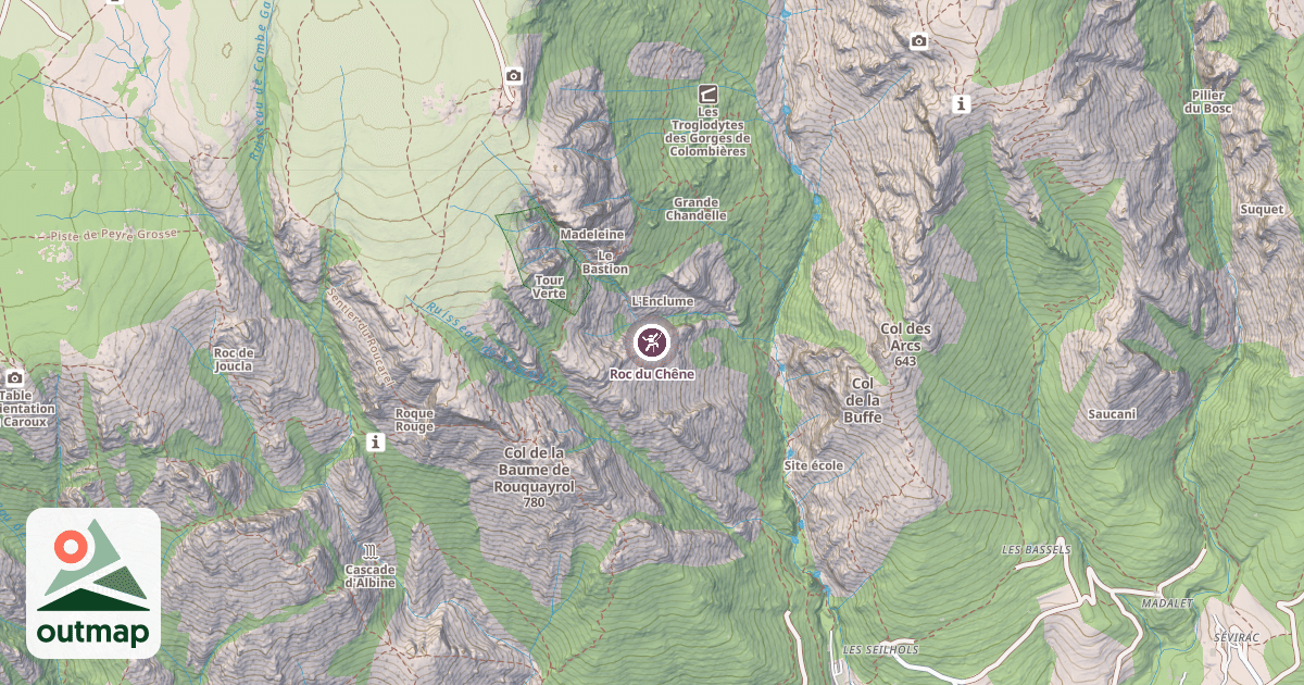 Map of Roc du Chêne