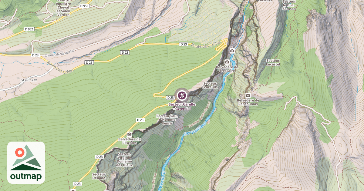 Map of Secteur Carelle - Gwendal