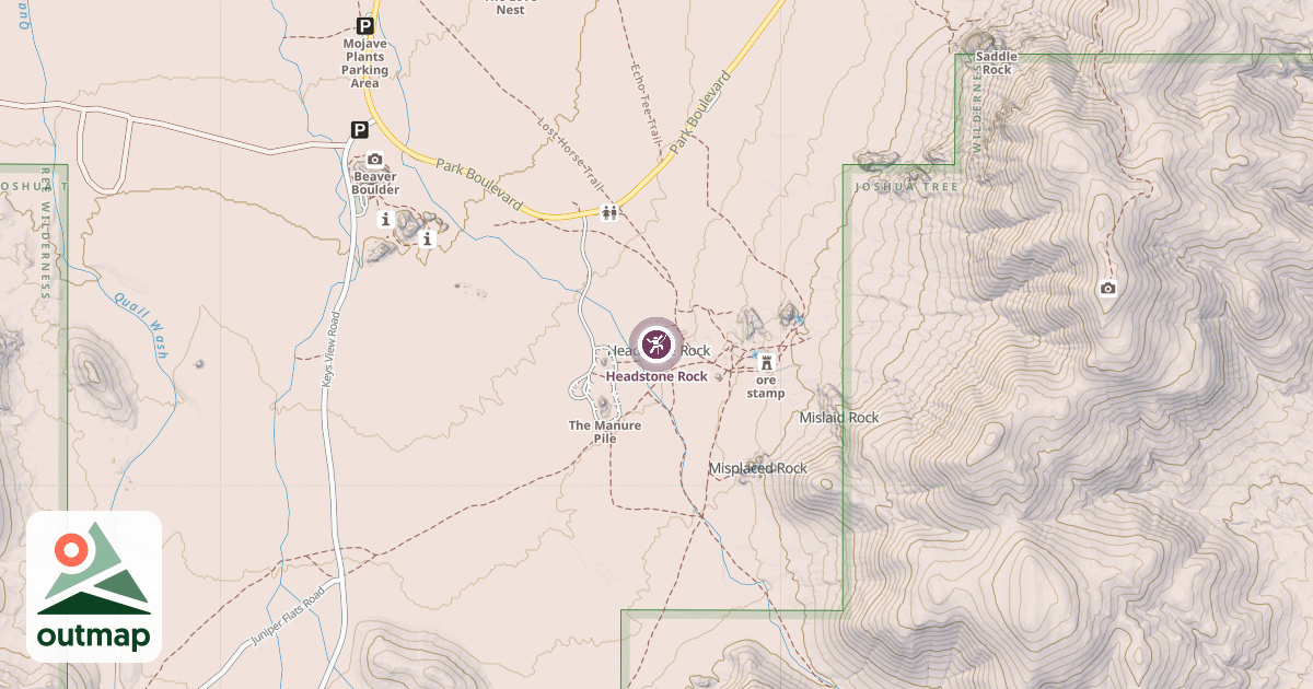 Map of Headstone Rock