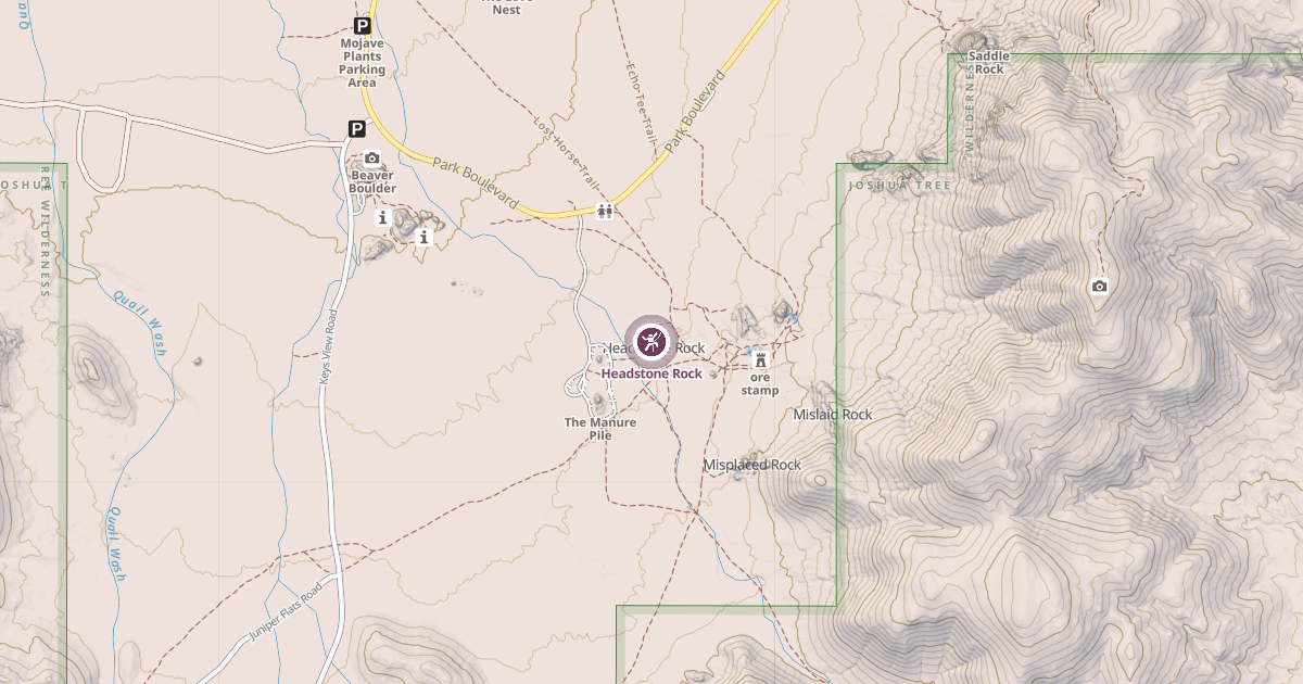 Map preview of Headstone Rock