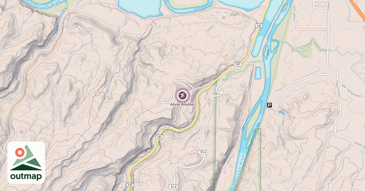 Map of Abyss Boulder