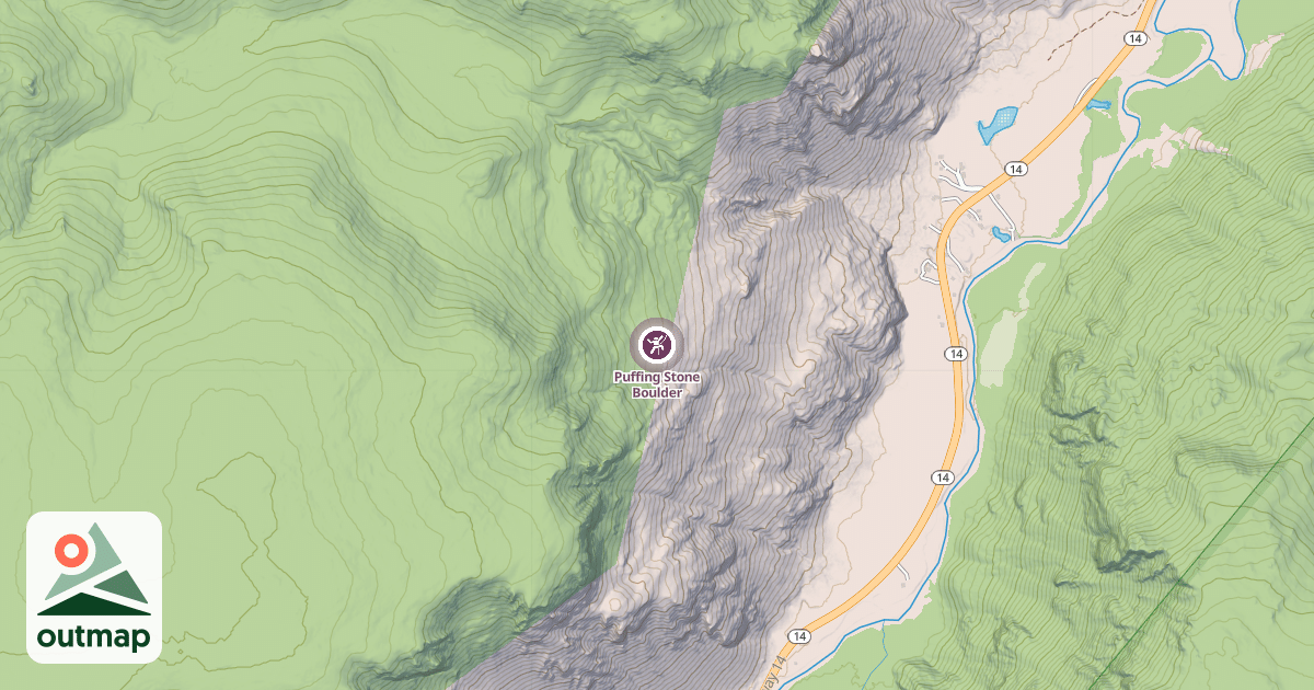 Map of Puffing Stone Boulder