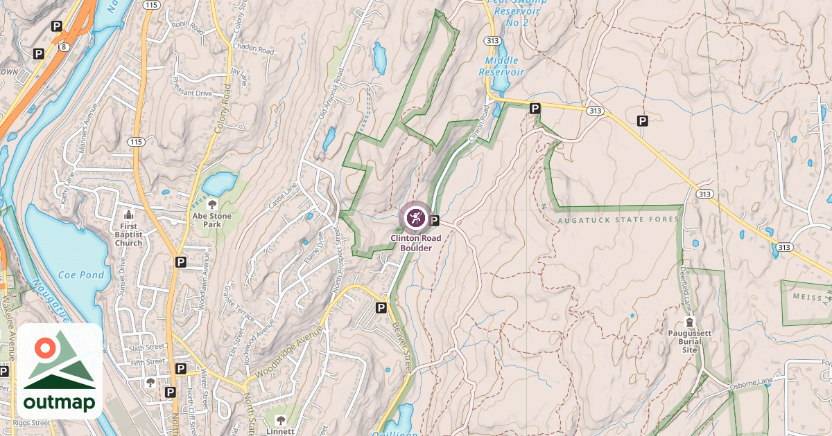 Map of Clinton Road Boulder