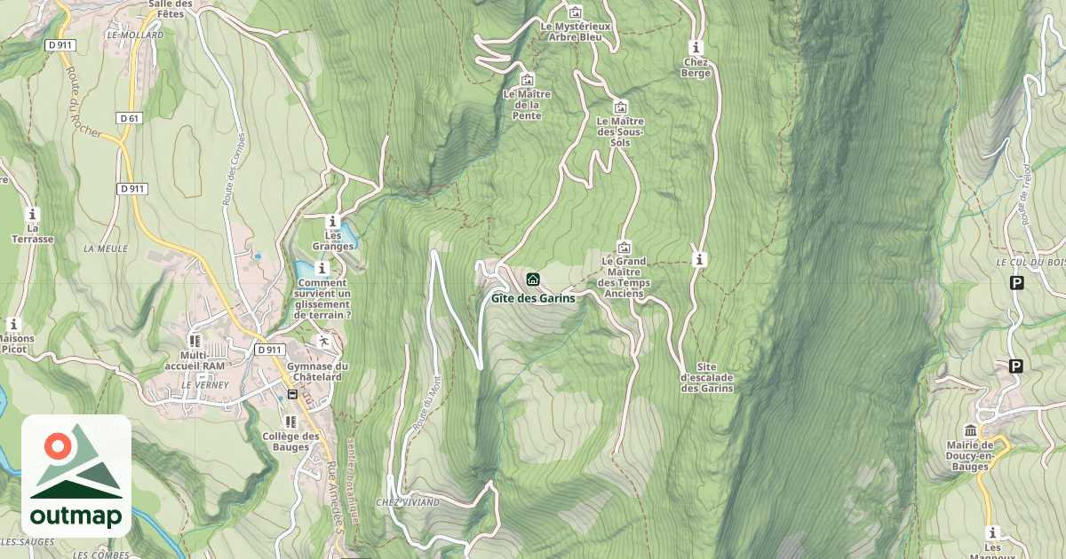 Map of Gîte des Garins