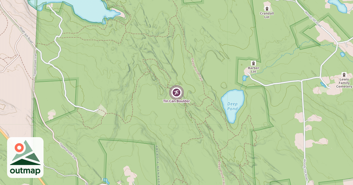 Map of Tin Can Boulder