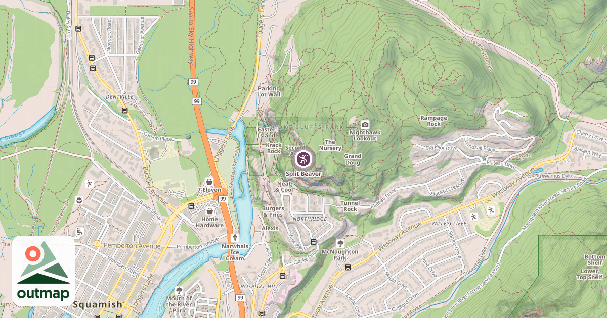 Map of Split Beaver