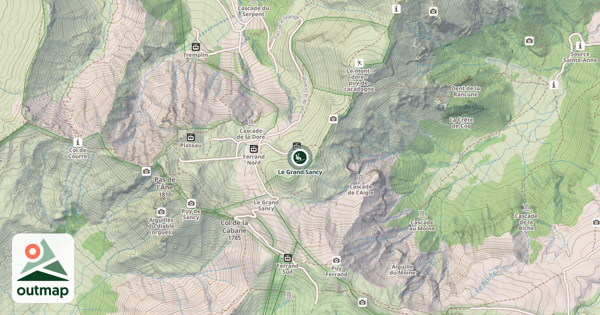 Map of Le Grand Sancy