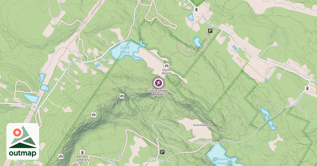 Map of Up in Smoke Boulder