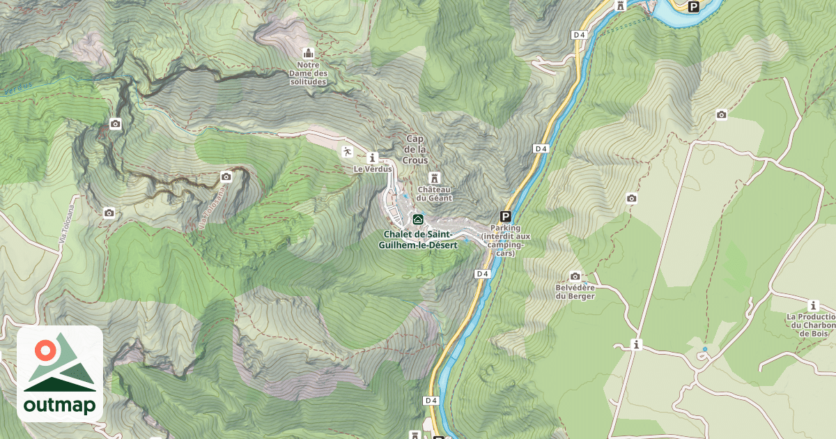 Map of Chalet de Saint-Guilhem-le-Désert