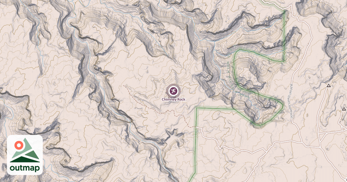 Map of Chimney Rock