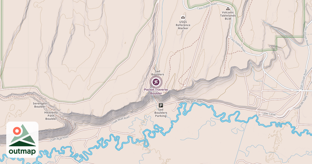 Map of Pocket Traverse Boulder