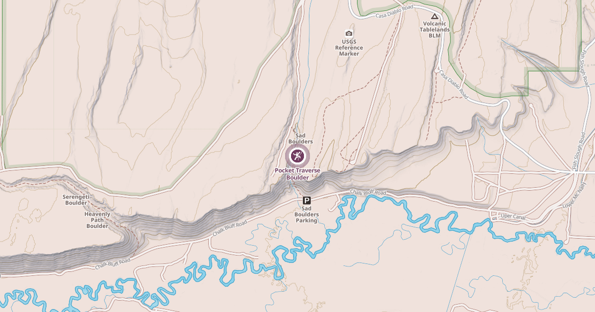 Map preview of Pocket Traverse Boulder