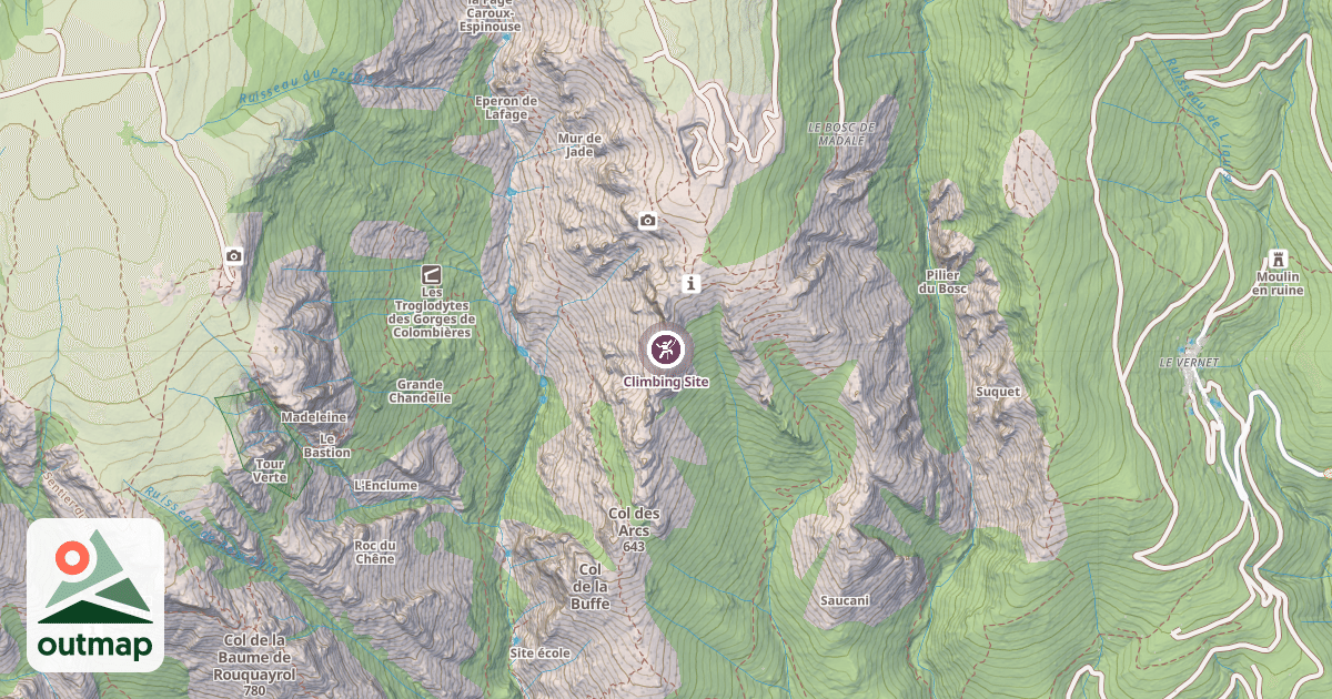 Map of Climbing Site