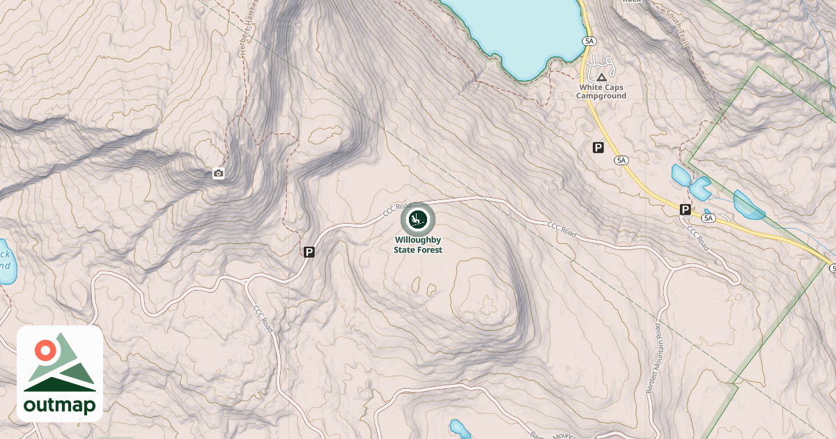 Map of Willoughby State Forest