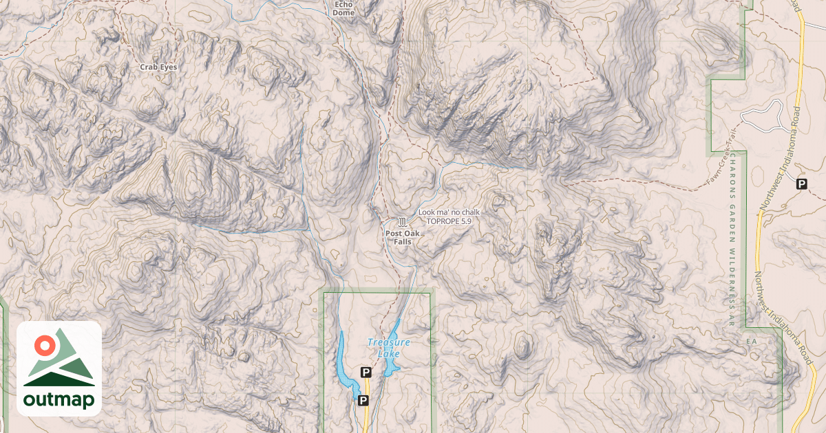 Map of Look ma' no chalk TOPROPE