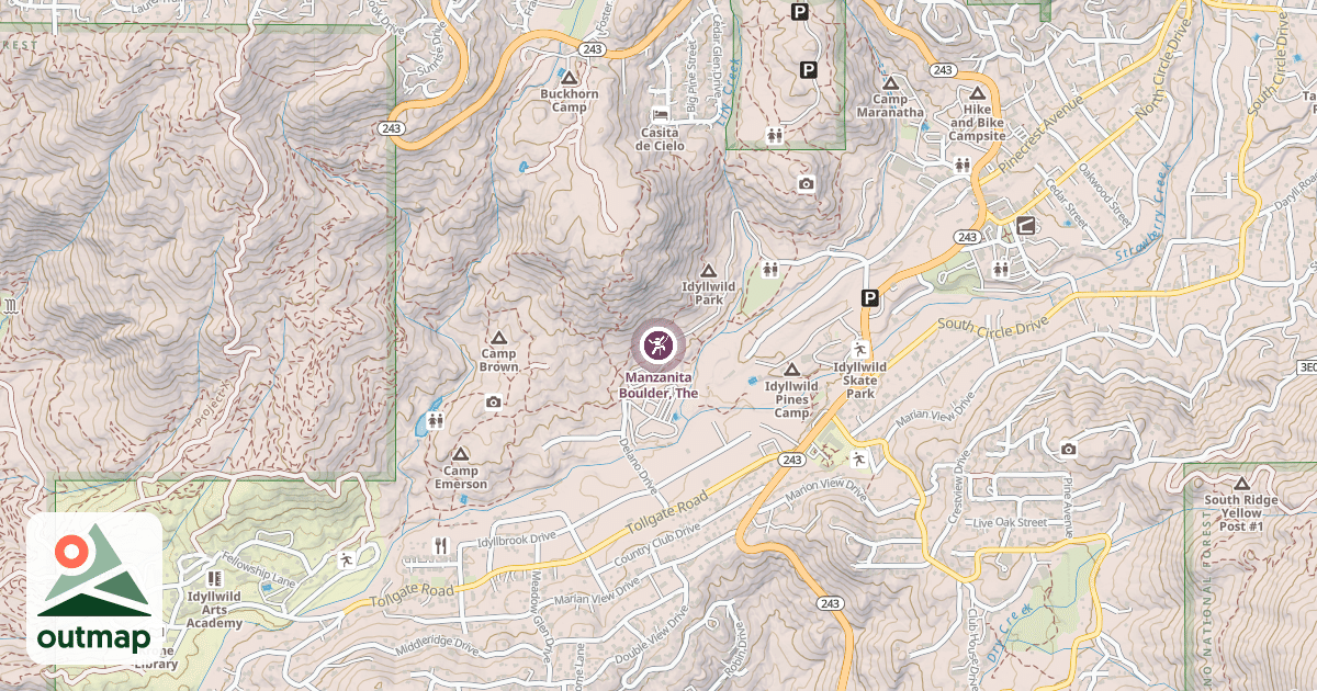 Map of Manzanita Boulder, The