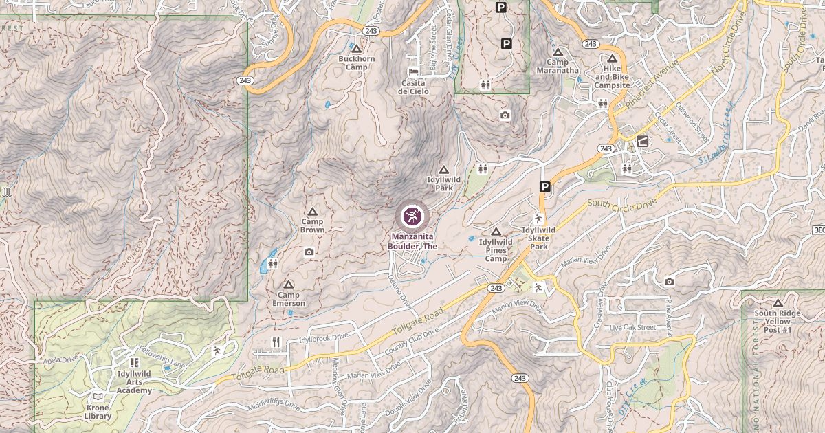 Map preview of Manzanita Boulder, The