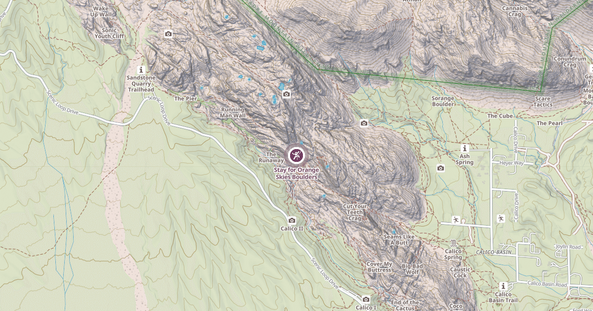Map preview of Stay for Orange Skies Boulders