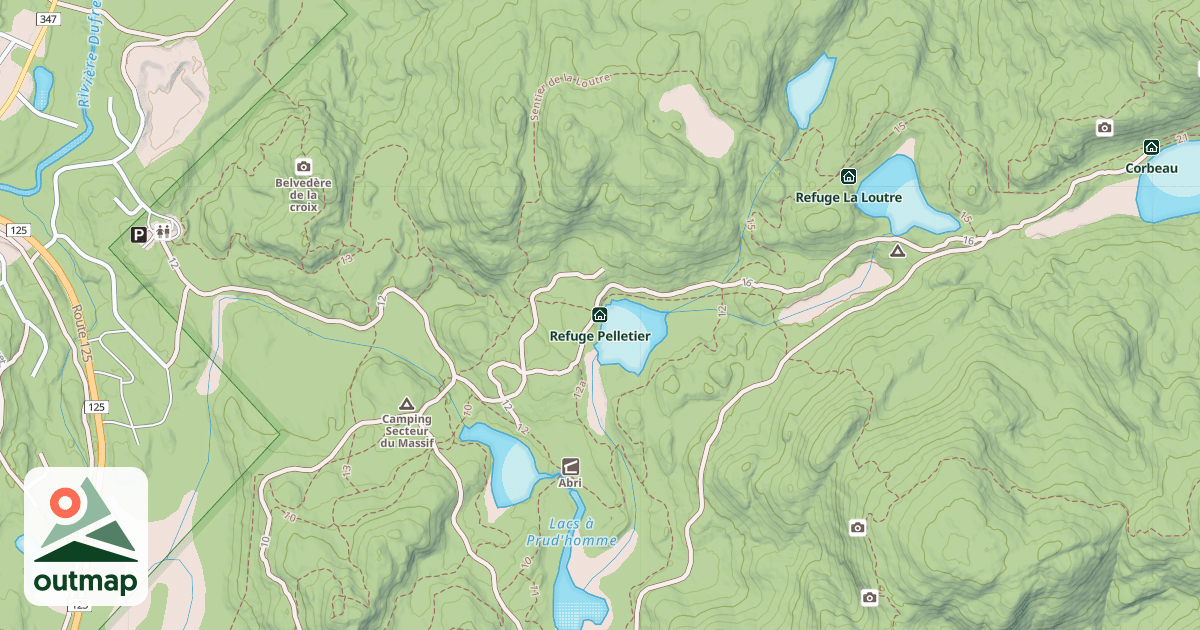 Map of Refuge Pelletier