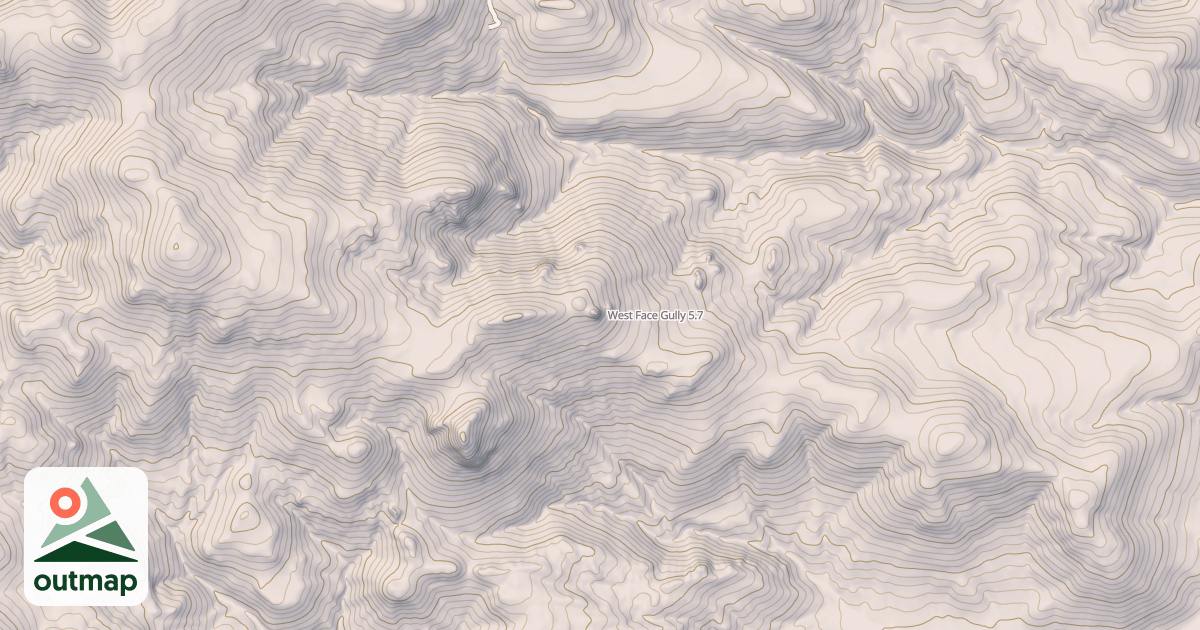 Map of West Face Gully