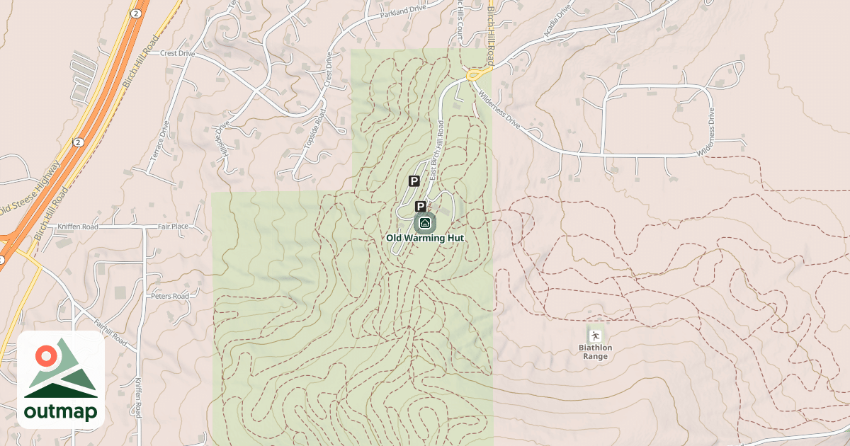 Map of Old Warming Hut