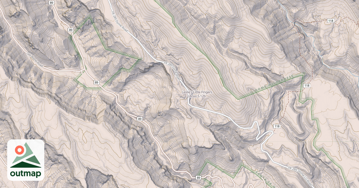 Map of Leslie's Little Fingers (Atsa)