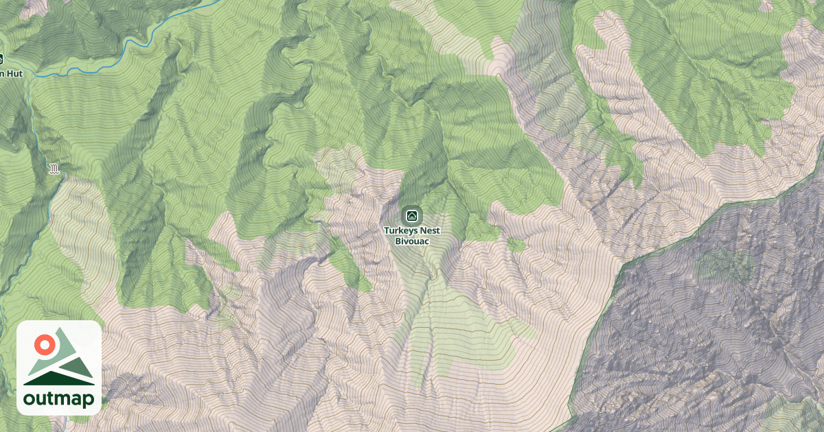 Map of Turkeys Nest Bivouac
